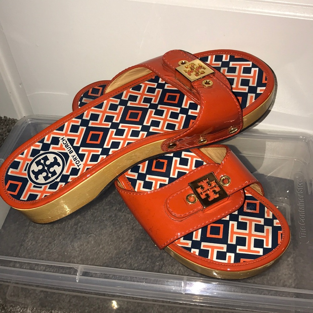 Tory Burch orange flats